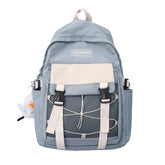 Damenmode-Trend Campus lässiger einfacher Rucksack in Kontrastfarbe